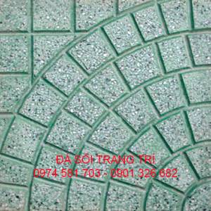 Gạch Terrazzo rẻ quạt xanh