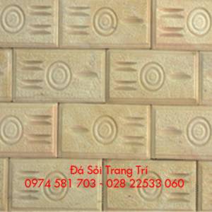 Đá kiểu trống đồng vàng 10x20