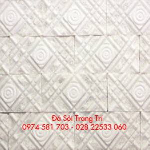 Đá kiểu hoa xoáy trắng sữa 10x20